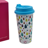 Vaso Termo Taza Térmica Para Café Viaje Oficina Lluvia De Colores  - Apapachar