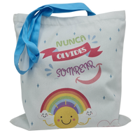 Tote Bag Bolso De Lona Nunca Olvides Sonreir - Apapachar