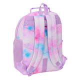 Mochila Escolar Mediana K-Pop Demon Hunters Stationey Mochila Junior Adaptable a Carro Triple Compartimento - Safta