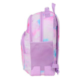 Mochila Escolar Mediana K-Pop Demon Hunters Stationey Mochila Junior Adaptable a Carro Triple Compartimento - Safta