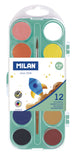 Acuarelas Milan 12 Colores + Pincel - Milan