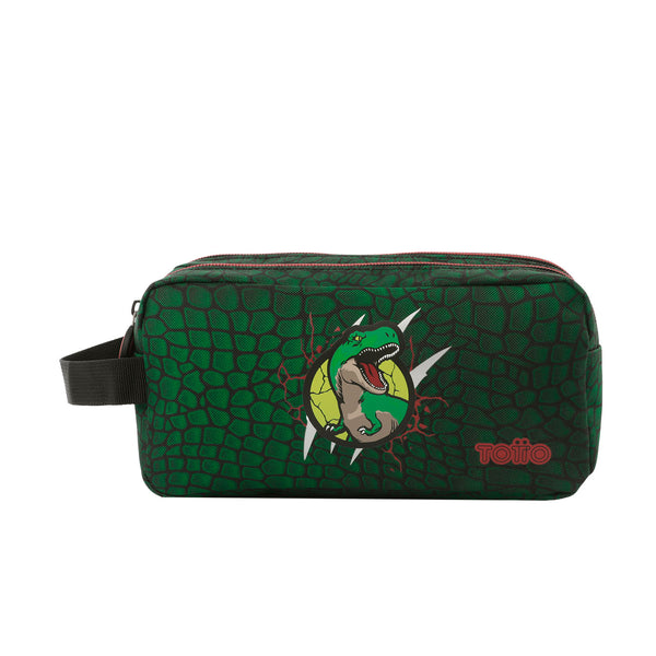 Estuche Portatodo De Dos Compartimentos Rex Dino Dinosaurios - Totto