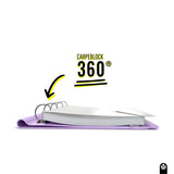 Carpeblock 360 A4 Polyfoam Pasta Plástica 4 anillas 35 mm Malva Pastel Recambio 5x5 mm - Carchivo