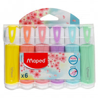Marcadores Subrayadores Colores Pastel Clasic 6 Unidades - Maped