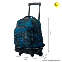 Mochila Escolar Grande Con Ruedas Totto Desmontable Urban Grap - Modelo Tiza - Carro Desmontable Talla L - Totto