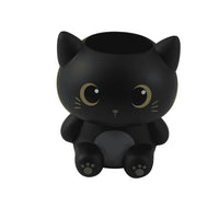 Cubilete Portalápices Organizador De Sobremesa Escritorio Gato Negro Pencil Holder - Itotal