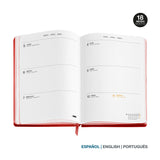 Agenda Escolar 18 Meses Semana Vista Color Rojo 14x19 cm 26/27 - Miquel Rius