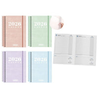 Agenda Roma con espiral día por página Poessa en colores pastel en papelería Badajoz – disponible en Be To Be Menacho y Valdepasillas