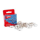 Anillas metálicas niqueladas Apli 38 mm en papelería Badajoz – disponibles en Be To Be Menacho y Valdepasillas