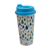 Vaso Termo Taza Térmica Para Café Viaje Oficina Lluvia De Colores  - Apapachar