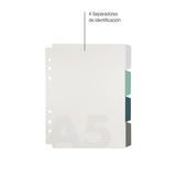 Agenda Anillas Activa Semana Vista Color Negro Tapas Plasticas 2027 15x19 Cm - MiquelRius