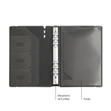 Agenda Anillas Activa Semana Vista Color Negro Tapas Plasticas 2027 15x19 Cm - MiquelRius