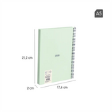 Libreta Cuaderno A5 80H Liso 95gr Since 1918 Verde - Milan