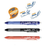 Bolígrafo Borrable Retráctil Recargable Oops Color Azul - Carioca