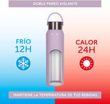 Botella IsoTérmica de Acero Inoxidable 0,60 Litros B-2GO Colores Surtidos - Oxford