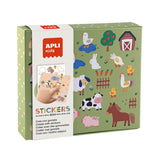 Caja APLI Animales y su Hábitat con 8 láminas y gomets removibles para niños desde 3 años en Be To Be Badajoz