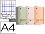 Carpeblock A4 Europeanbinder Oxford Polyfoam Pasta Plástica 4 anillas 35 mm Boreal + Recambio 5x5 mm - Oxford