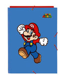 Carpeta tamaño folio Super Mario World Safta con 3 solapas y cierre con gomas disponible en Badajoz