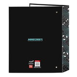 Carpeta De 4 Anillas Folio 35 mm Lomo Ancho Minecraft Screeen - Safta