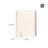 Cuaderno Libreta A4 Bloc Espiral Tapa Dura A4 80H 5x5 Mm 430 Since 1918 Beige - Milan