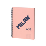 Cuaderno Libreta A4 Bloc Espiral Tapa Dura A4 80H 5x5 Mm 430 Since Rosa 1918 - Milan