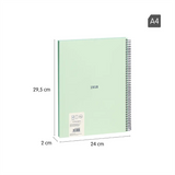 Cuaderno Libreta A4 Bloc Espiral Tapa Dura A4 80H Liso Blanco 430 Since 1918 Verde - Milan