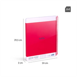 Cuaderno Libreta A4 Bloc Espiral Tapa Dura A4 80H 5x5 Mm Nata® 624 Since 1918 - Milan