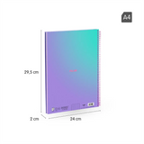 Cuaderno A4 90H 95Gr Cuadricula 5x5 mm Tapa Dura Sunset - Milan
