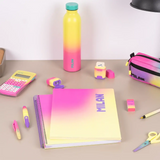 Cuaderno Libreta A4 Bloc Espiral Tapa Dura A4 90H 5x5 Mm Sunset Rosa Amarillo - Milan