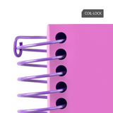 Cuaderno Libreta A4 Bloc Espiral Tapa Dura A4 90H 5x5 Mm Sunset Rosa Amarillo - Milan