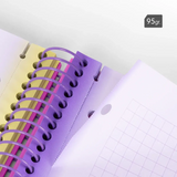 Cuaderno Libreta A4 Bloc Espiral Tapa Dura A4 90H 5x5 Mm Sunset Rosa Amarillo - Milan