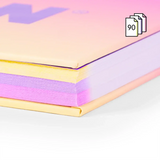 Cuaderno Libreta A4 Bloc Espiral Tapa Dura A4 90H 5x5 Mm Sunset Rosa Amarillo - Milan