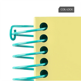 Cuaderno Libreta A4 Bloc Espiral Tapa Dura A4 90H 5x5 Mm Sunset Rosa Amarillo Verde - Milan