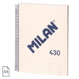 Cuaderno libreta A4 bloc espiral liso Since 1918 beige MILAN disponible en papeleria en Badajoz