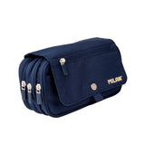 Estuche Portatodo De Cuatro Compatimentos Con Solapa 1918 Azul - Milan