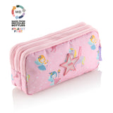 Estuche portatodo Hadas rosa Miquel Rius de tres compartimentos con purpurina y estrella en Badajoz