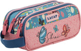 Estuche portatodo de tres compartimentos Butterfly 23x7x10 cm disponible en papeleria en Badajoz