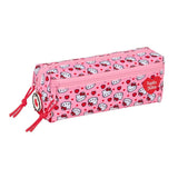 Estuche Portatodo De Tres Compatimentos Con Goma Elástica Hello Kitty - Safta