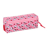 Estuche Portatodo De Tres Compatimentos Con Goma Elástica Hello Kitty - Safta