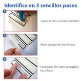 Etiquetas Adhesivas Adhesivas Plastificadas para Personalizar Objetos 18 Unidades - Office Box