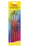 Juego de pinceles artisticos Jovi para acuarelas blister de 5 pinceles disponible en papeleria en Badajoz