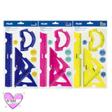 Kit de reglas flexibles MILAN Flex y Resistant set de 4 unidades disponible en papeleria en Badajoz