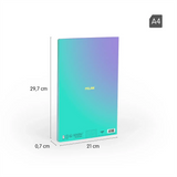 Libreta A4 48H 95Gr Cuadricula 5x5 mm Susnset Turquesa - Milan