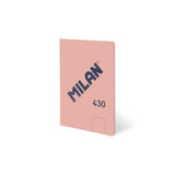 Libreta encolada A5 MILAN 430 Since 1918 rosa con 48 hojas lisas de 95 g disponible en Be To Be Badajoz