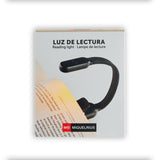 Luz LED de lectura negra BTBM&V con pinza cuello flexible y carga USB C disponible en Be To Be Badajoz
