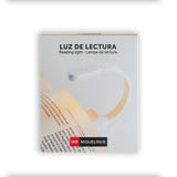 Luz LED de lectura MiquelRius con pinza cuello flexible y carga USB C disponible en Be To Be Badajoz