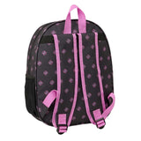 Mochila Infantil Preescolar K-Pop Demon Hunters Huntrix 3D Negra - Safta