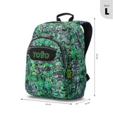 Mochila Escolar Grande Acuareles Adventure Adaptable a Carro - Totto
