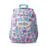 Mochila Escolar Grande Acuareles Conejitos Sweet Adaptable a Carro - Totto