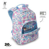 Mochila Escolar Grande Acuareles Conejitos Sweet Adaptable a Carro - Totto